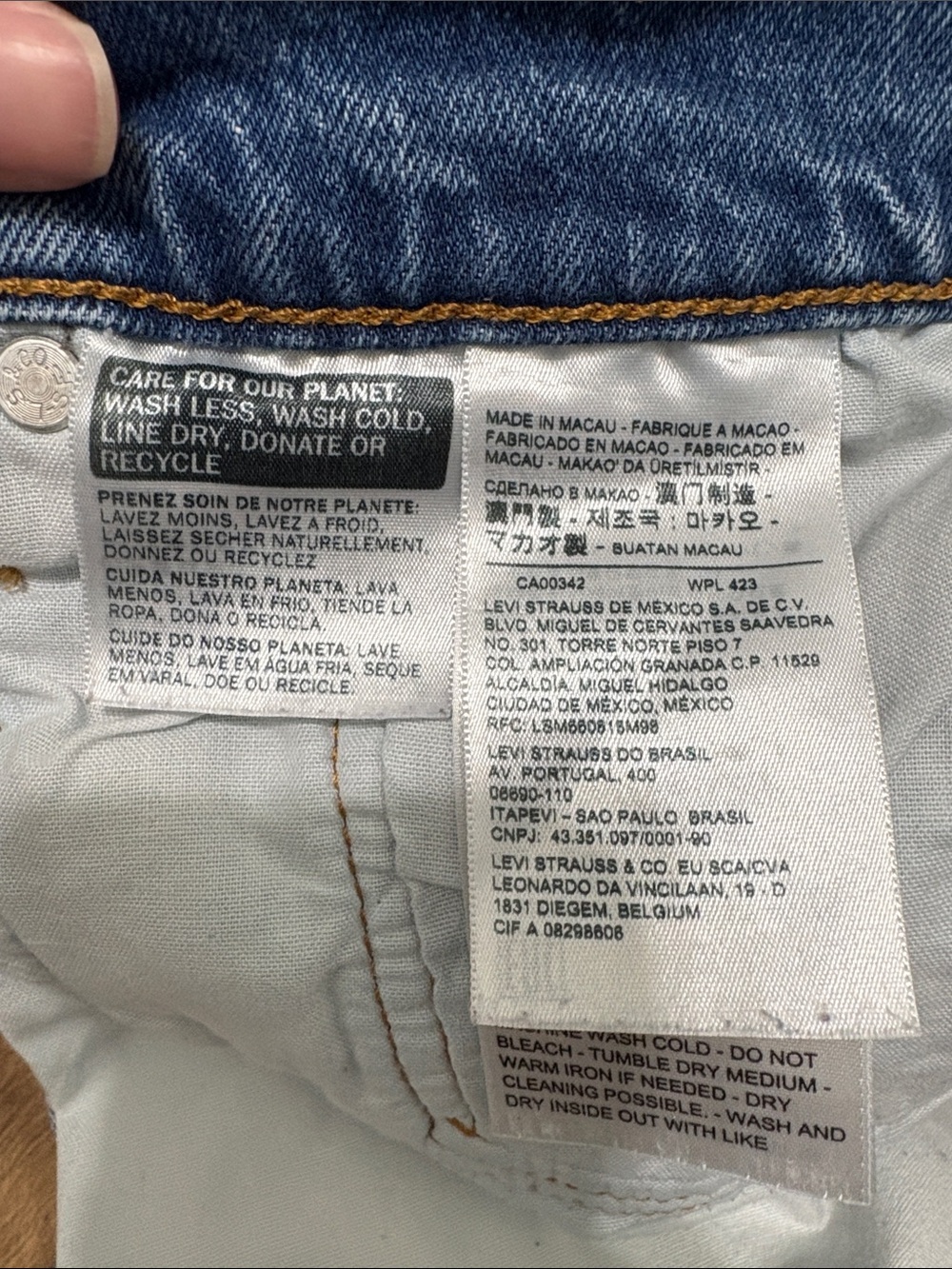Levi's 501 High Rise Button Fly Shorts w34 - Picture 9 of 10